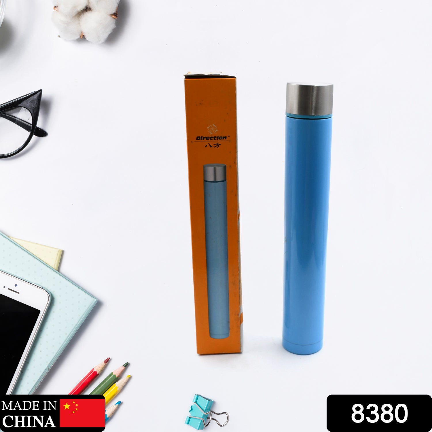 8380 SliM WATER BOTTLE HOT AND COLD STAINLESS STEEL LONG SLIM VACUUM WATER BOTTLE (360 ML) 8380 SliM WATER BOTTLE HOT AND COLD STAINLESS STEEL LONG SLIM VACUUM WATER BOTTLE (360 ML)